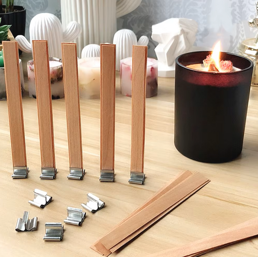 Wood Wick + Metal Sustainers 10pcs